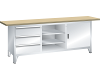 LISTA - Établi système (HxLxP) 84 x 200 x 70cm Multiplex KEY Lock R7035