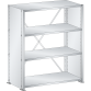LISTA - Rayonnage universel L1006 unité de base (LxPxH) 1000x350x1100mm 4 rayons lisse (80kg) Gris clair RAL 7035