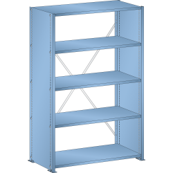LISTA - Rayonnage universel L1006 unité de base (LxPxH) 1000x350x1450mm 5 rayons lisse (80kg) Bleu clair RAL 5012
