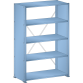 LISTA - Rayonnage universel L1006 unité de base (LxPxH) 1000x350x1450mm 5 rayons lisse (80kg) Bleu clair RAL 5012
