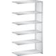 LISTA - Rayonnage universel L1006 unité annexe (LxPxH) 1000x350x1800mm 6 rayons lisse (80kg) Gris clair RAL 7035