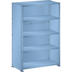 LISTA - Rayonnage universel L1006 unité de base (LxPxH) 1000x350x1450mm 5 rayons lisse (80kg) Bleu clair RAL 5012