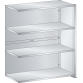 LISTA - Rayonnage universel L1006 unité annexe (LxPxH) 1000x350x1100mm 4 rayons lisse (80kg) Gris clair RAL 7035
