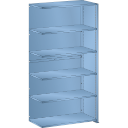LISTA - Rayonnage universel L1006 unité annexe (LxPxH) 1000x350x1800mm 6 rayons lisse (80kg) Bleu clair RAL 5012