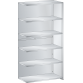 LISTA - Rayonnage universel L1006 unité annexe (LxPxH) 1000x350x1800mm 6 rayons lisse (80kg) Gris clair RAL 7035