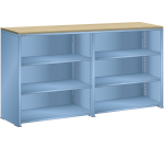 Lista - Rayonnage universel double L 204,7 cm - Plateau en multiplex