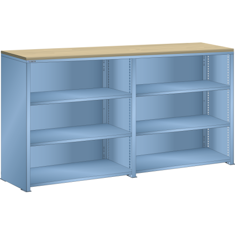 LISTA - Buffet L1006 (LxPxH) 2 x 1000x350x1100mm multiplex (80kg) Bleu clair RAL 5012