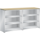 LISTA - Buffet L1006 (LxPxH) 2 x 1000x350x1100mm multiplex (80kg) Gris clair RAL 7035