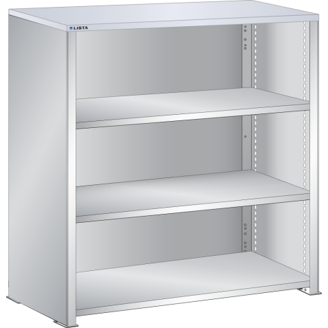 LISTA - Buffet L1006 (LxPxH) 1000x350x1100mm résine synthétique (80kg) Gris clair RAL 7035