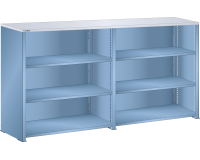 Rayonnage universel double Lista L 1006 - H 110 x L 200 x P 35 - résine synthétique