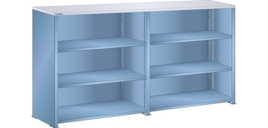 Lista - Rayonnage universel double L 204,7 cm - Plateau en résine synthétique