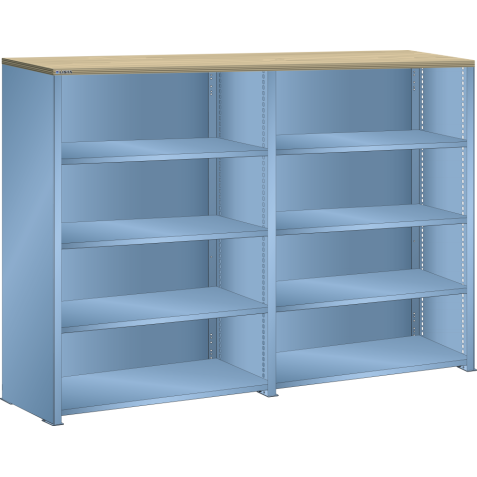 LISTA - Buffet L1006 (LxPxH) 2 x 1000x350x1450mm multiplex (80kg) Bleu clair RAL 5012