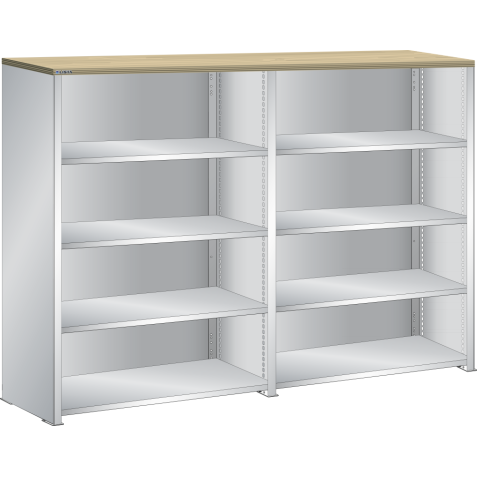 LISTA - Buffet L1006 (LxPxH) 2 x 1000x350x1450mm multiplex (80kg) Gris clair RAL 7035