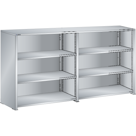 LISTA - Buffet L1006 (LxPxH) 2 x 1000x350x1450mm résine synthétique (80kg) Bleu clair RAL 5012