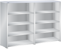 Rayonnage universel double Lista L 1006 - H 145 x L 200 x P 35 – résine synthétique