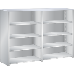 LISTA - Buffet L1006 (LxPxH) 2 x 1000x350x1450mm résine synthétique (80kg) Gris clair RAL 7035
