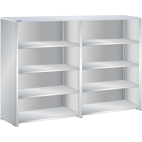 LISTA - Buffet L1006 (LxPxH) 2 x 1000x350x1450mm résine synthétique (80kg) Gris clair RAL 7035