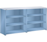 Lista - Rayonnage universel double L 204,7 cm - Plateau en résine synthétique