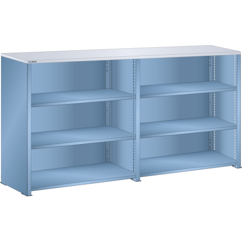 LISTA - Buffet L1006 (LxPxH) 2 x 1000x400x1100mm résine synthétique (80kg) Bleu clair RAL 5012