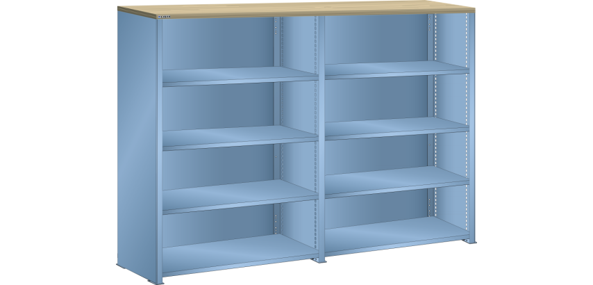 Lista - Rayonnage universel double L 204,7 cm - Plateau en multiplex