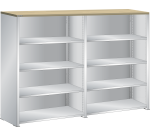 Lista - Rayonnage universel double L 204,7 cm - Plateau en multiplex