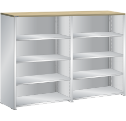 Lista - Rayonnage universel double L 204,7 cm - Plateau en multiplex