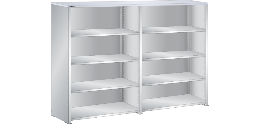 Lista - Rayonnage universel double L 204,7 cm - Plateau en résine synthétique