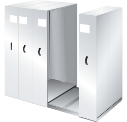 Lista - Rayonnage coulissants avec étagères pleines (80kg)