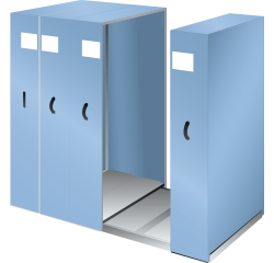 Lista - Rayonnage coulissants avec étagères à fentes (80kg)