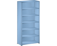 Lista Rayonnage universel L1006 avec parois et étagères lisses charge 80 Kg