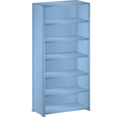 Lista Rayonnage universel L1006 avec parois et étagères lisses charge 80 Kg