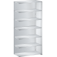 Rayonnage universel Lista L1006, unité annexe à paroi arrière et rayons lisses L 100 x P 35 cm