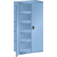 LISTA - Rayonnage universel L1006 unité annexe (LxPxH) 1000x500x2000mm 6 rayons lisse (160kg), 1 porte battante verrouillable Bleu clair RAL 5012