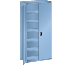 Lista - Rayonnage universel L1006 avec portes battantes + étagères lisses charge 160 Kg