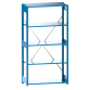 LISTA - Rayonnage universel L1006 unité de base (LxPxH) 1000x400x2000mm 5 rayons à fentes (160kg) Bleu clair RAL 5012