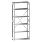LISTA - Rayonnage universel L1006 unité de base (LxPxH) 1300x500x2500mm 6 rayons à fentes (160kg) Gris clair RAL 7035