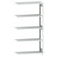 LISTA - Rayonnage universel L1006 unité annexe (LxPxH) 1300x400x2000mm 5 rayons à fentes (220kg) Gris clair RAL 7035