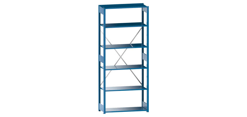 Lista - Rayonnage universel L1006 avec étagères à fentes charge 220 Kg