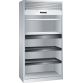 LISTA - Armoire à rideau (LxPxH) 1000x580x1950mm 2 rayons, 1 tiroir, 2 rayons extensibles KEY Lock Gris clair RAL 7035