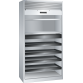 LISTA - Armoire à rideau (LxPxH) 1000x580x1950mm 2 rayons, 1 tiroir, 4 rayons extensibles KEY Lock Gris clair RAL 7035
