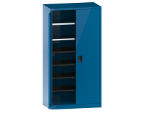 LISTA - Armoire à portes battantes (HxLxP) 195 x 100 x 58cm KEY Lock R5012