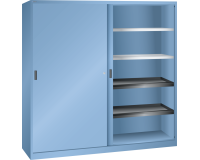 LISTA - Armoire portes coulissantes (HxLxP) 195 x 200 x 58cm KEY Lock R5012