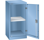 Armoire à 1 porte battante pleine charnières Lista H 100 x L 50 cm 1 étagère amovible Key Lock