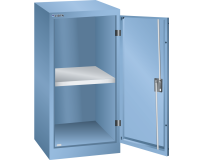 Armoire à 1 porte battante pleine charnières Lista H 100 x L 50 cm 1 étagère amovible Key Lock