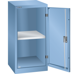 Armoire à 1 porte battante pleine charnières Lista H 100 x L 50 cm 1 étagère amovible Key Lock