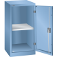 LISTA - Armoire à portes battantes avec 1 porte en tôle pleine charnière (LxPxH) 500x580x1000mm 1 rayon KEY Lock Bleu clair RAL 5012