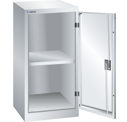 Armoire à 1 porte battante pleine charnières Lista H 100 x L 50 cm 1 étagère amovible Key Lock