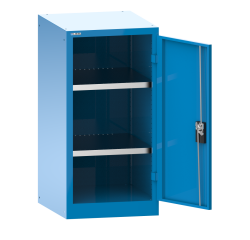 Armoire à 1 porte battante pleine charnières Lista H 100 x L 50 cm 2 étagères amovibles Key Lock