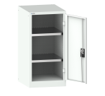 Armoire à 1 porte battante pleine charnières Lista H 100 x L 50 cm 2 étagères amovibles Key Lock