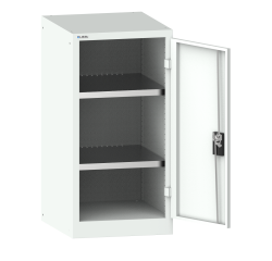 Armoire à 1 porte battante pleine charnières Lista H 100 x L 50 cm 2 étagères amovibles Key Lock